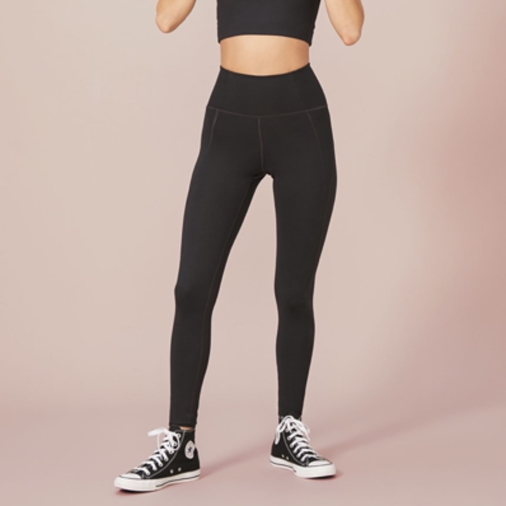 GIRLFRIEND COLLECTIVE black full length compression leggings L